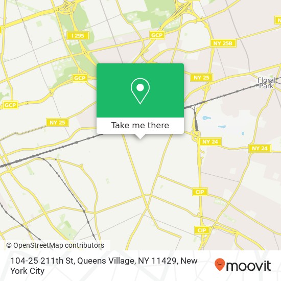 Mapa de 104-25 211th St, Queens Village, NY 11429