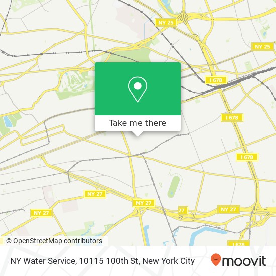 NY Water Service, 10115 100th St map