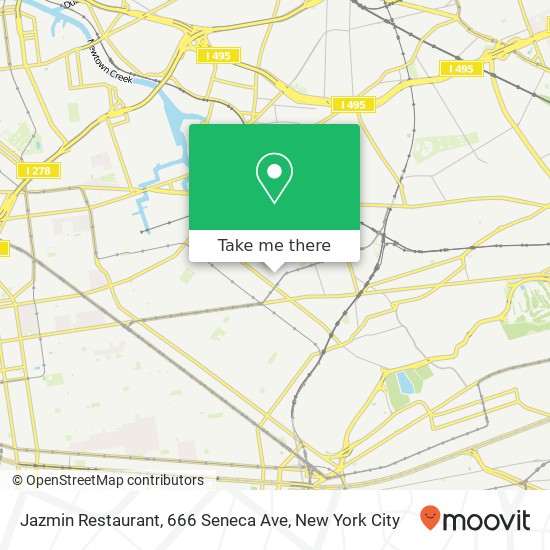 Mapa de Jazmin Restaurant, 666 Seneca Ave