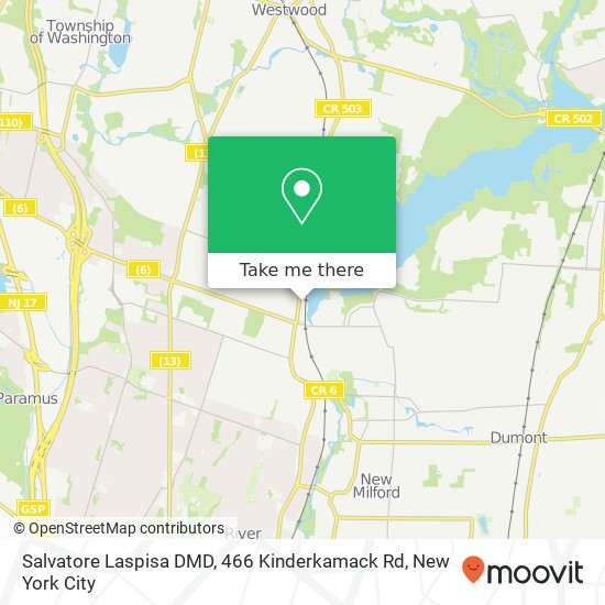 Salvatore Laspisa DMD, 466 Kinderkamack Rd map