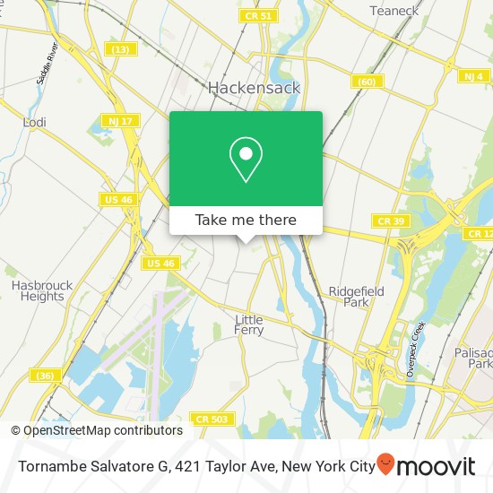 Tornambe Salvatore G, 421 Taylor Ave map