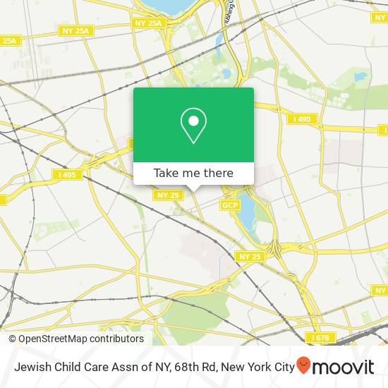 Jewish Child Care Assn of NY, 68th Rd map