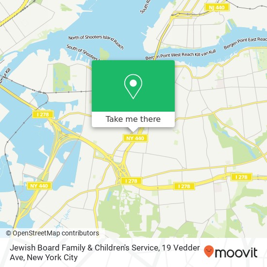 Jewish Board Family & Children's Service, 19 Vedder Ave map