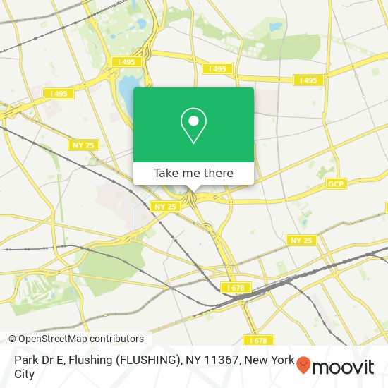 Park Dr E, Flushing (FLUSHING), NY 11367 map