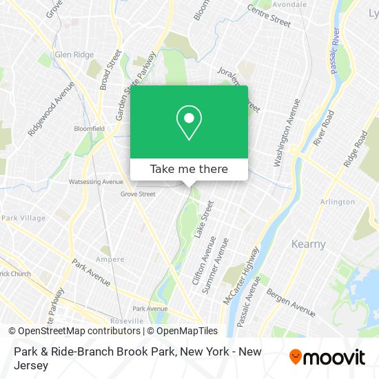 Park & Ride-Branch Brook Park map