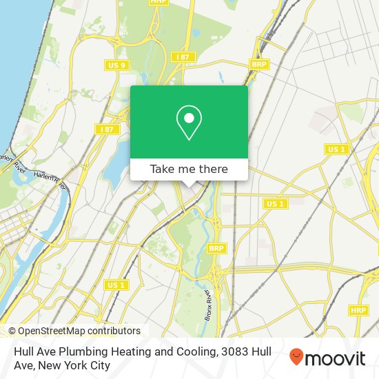 Mapa de Hull Ave Plumbing Heating and Cooling, 3083 Hull Ave