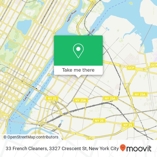 33 French Cleaners, 3327 Crescent St map