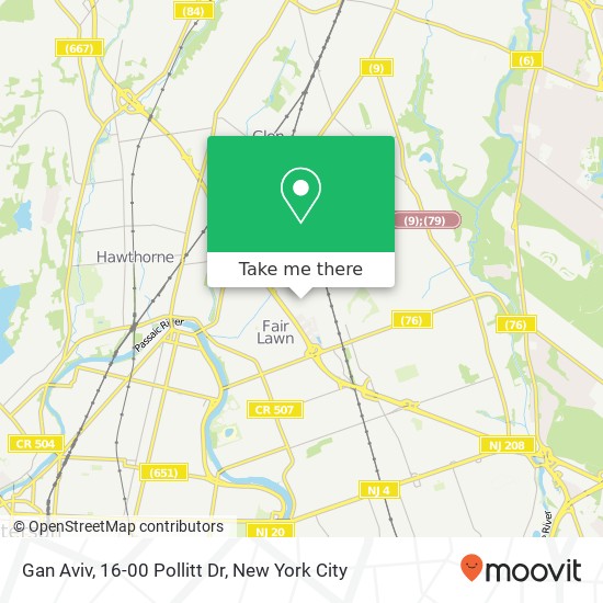 Mapa de Gan Aviv, 16-00 Pollitt Dr