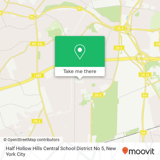 Mapa de Half Hollow Hills Central School District No 5, 1200 Carlls Straight Path