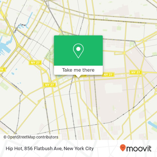 Mapa de Hip Hot, 856 Flatbush Ave