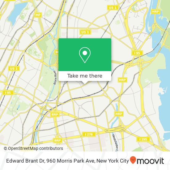 Mapa de Edward Brant Dr, 960 Morris Park Ave