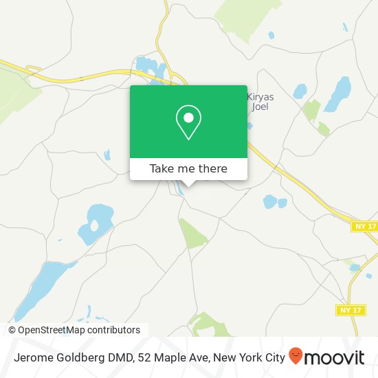 Jerome Goldberg DMD, 52 Maple Ave map