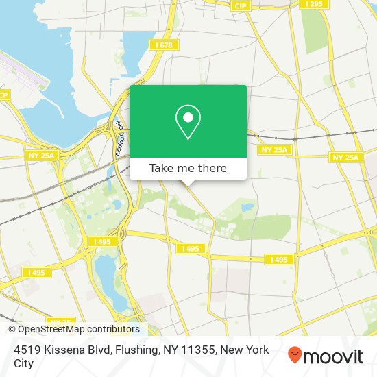 Mapa de 4519 Kissena Blvd, Flushing, NY 11355