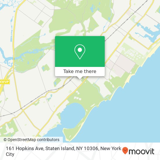 Mapa de 161 Hopkins Ave, Staten Island, NY 10306