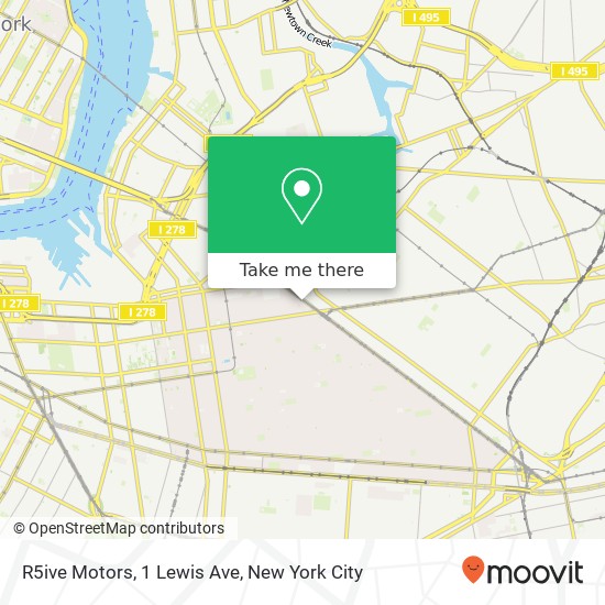 Mapa de R5ive Motors, 1 Lewis Ave