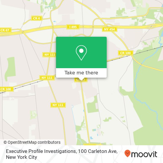 Executive Profile Investigations, 100 Carleton Ave map