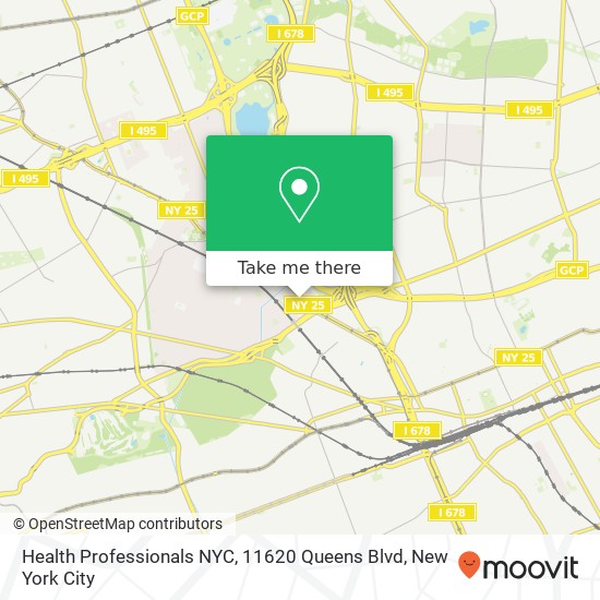 Mapa de Health Professionals NYC, 11620 Queens Blvd
