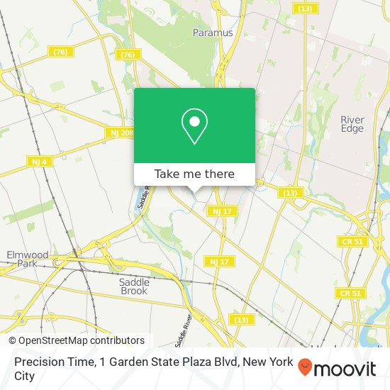 Mapa de Precision Time, 1 Garden State Plaza Blvd