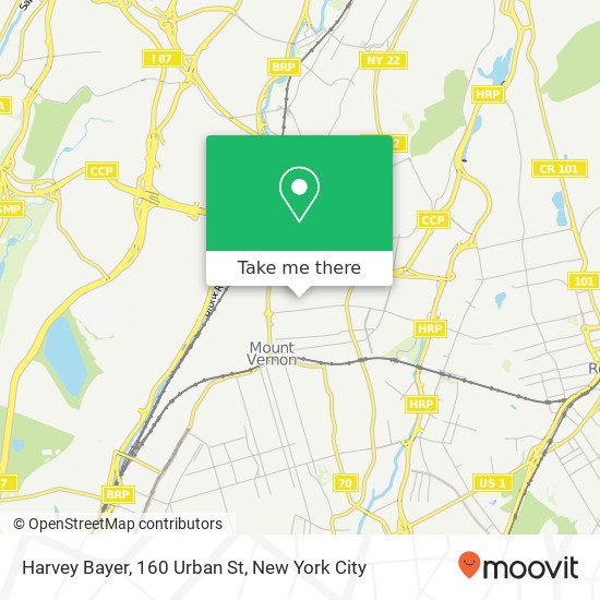 Harvey Bayer, 160 Urban St map