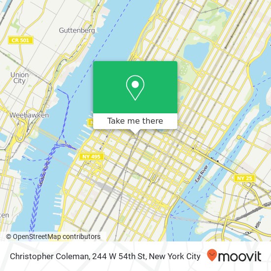 Christopher Coleman, 244 W 54th St map