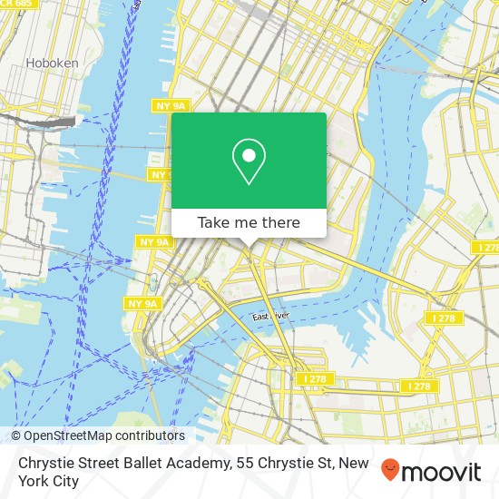 Mapa de Chrystie Street Ballet Academy, 55 Chrystie St