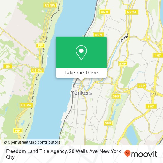 Mapa de Freedom Land Title Agency, 28 Wells Ave