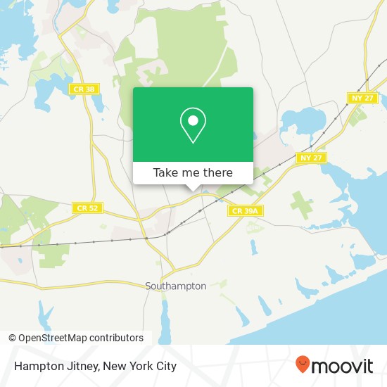 Mapa de Hampton Jitney