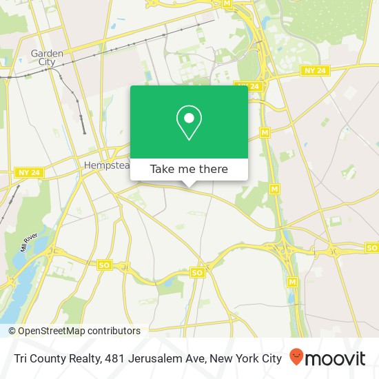 Mapa de Tri County Realty, 481 Jerusalem Ave