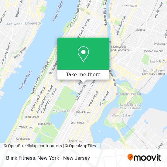 Blink Fitness map