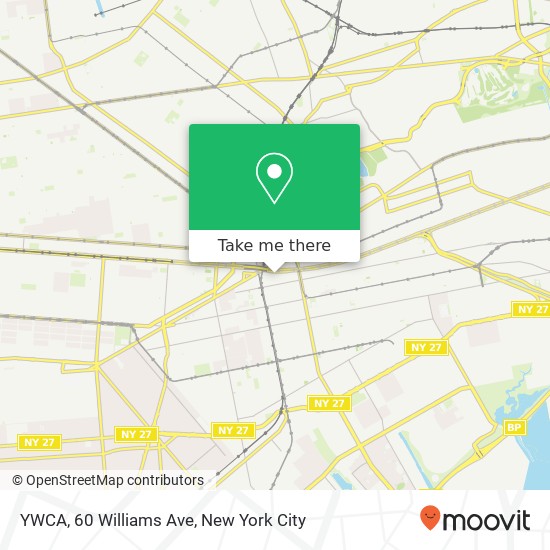 Mapa de YWCA, 60 Williams Ave