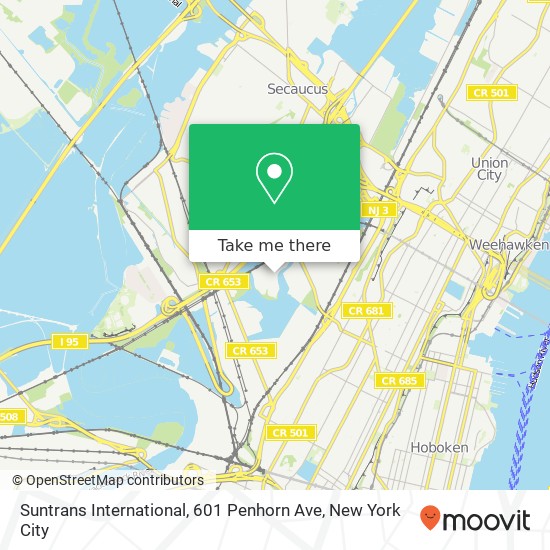 Mapa de Suntrans International, 601 Penhorn Ave
