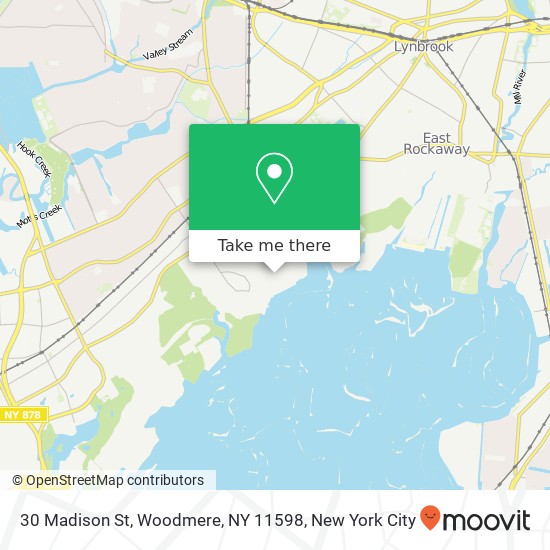 Mapa de 30 Madison St, Woodmere, NY 11598