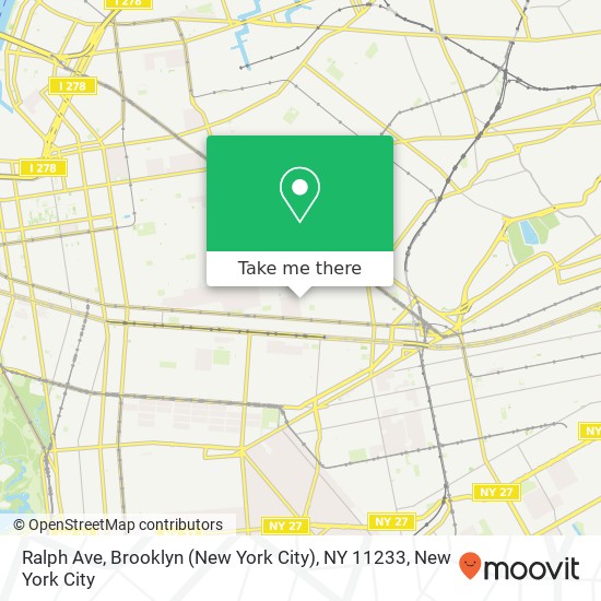 Ralph Ave, Brooklyn (New York City), NY 11233 map