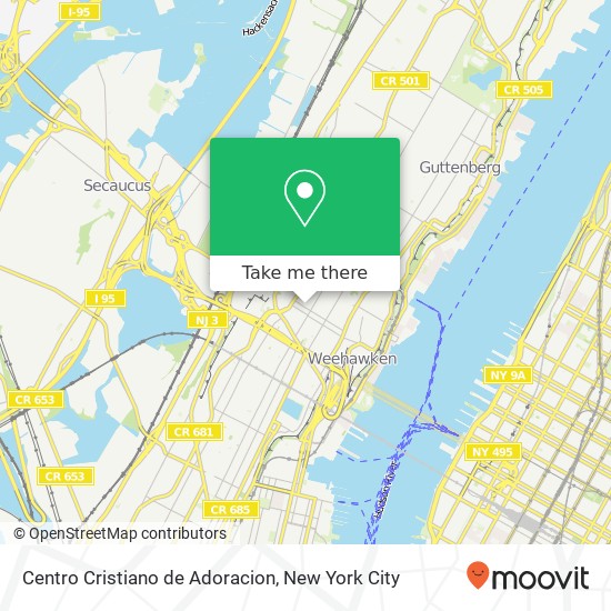 Mapa de Centro Cristiano de Adoracion, 522 38th St