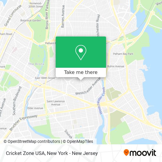 Mapa de Cricket Zone USA