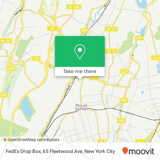 Mapa de FedEx Drop Box, 65 Fleetwood Ave