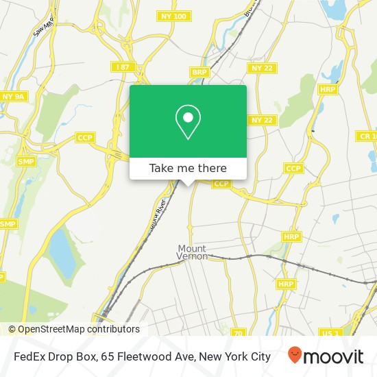 FedEx Drop Box, 65 Fleetwood Ave map
