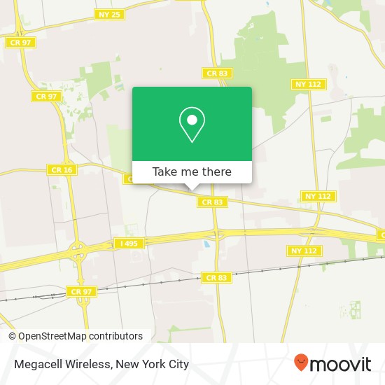Mapa de Megacell Wireless, 875 Horseblock Rd