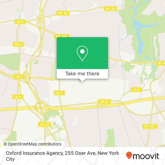 Mapa de Oxford Insurance Agency, 255 Oser Ave