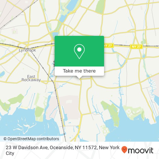 Mapa de 23 W Davidson Ave, Oceanside, NY 11572