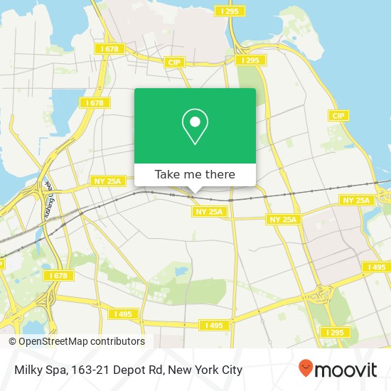 Mapa de Milky Spa, 163-21 Depot Rd
