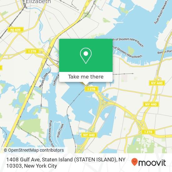 Mapa de 1408 Gulf Ave, Staten Island (STATEN ISLAND), NY 10303