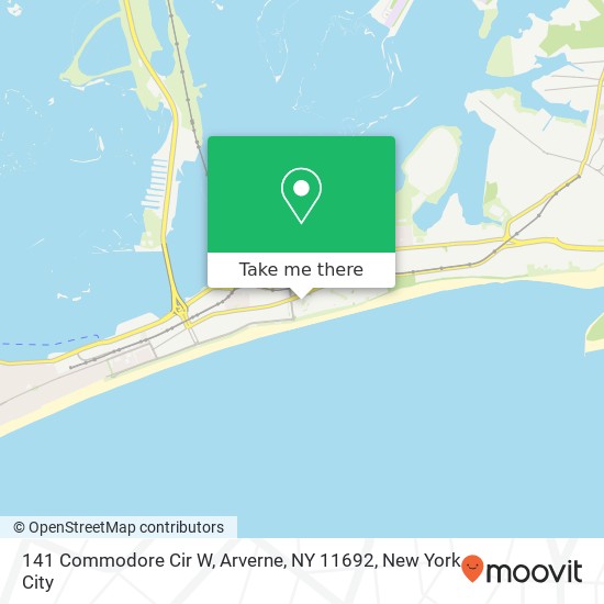 Mapa de 141 Commodore Cir W, Arverne, NY 11692