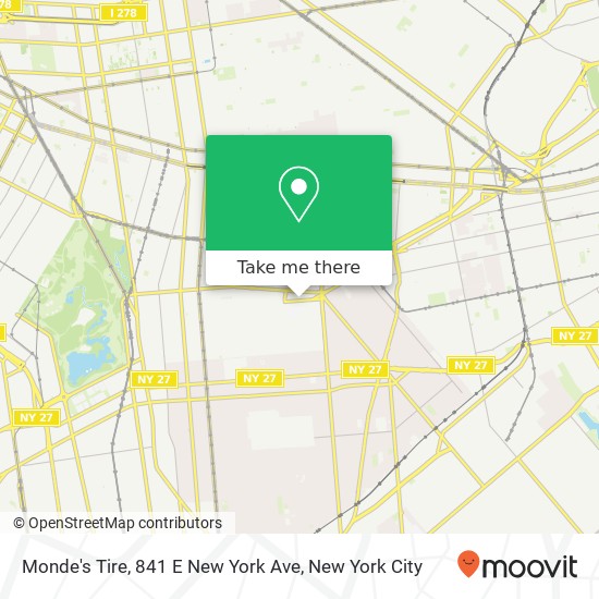 Monde's Tire, 841 E New York Ave map