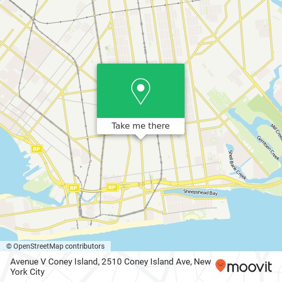 Avenue V Coney Island, 2510 Coney Island Ave map