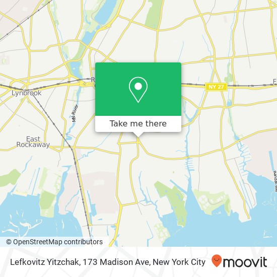 Lefkovitz Yitzchak, 173 Madison Ave map