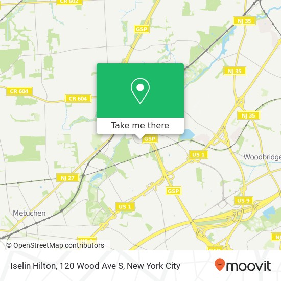 Mapa de Iselin Hilton, 120 Wood Ave S