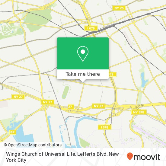 Wings Church of Universal Life, Lefferts Blvd map