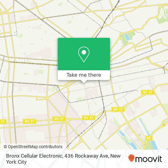 Mapa de Bronx Cellular Electronic, 436 Rockaway Ave