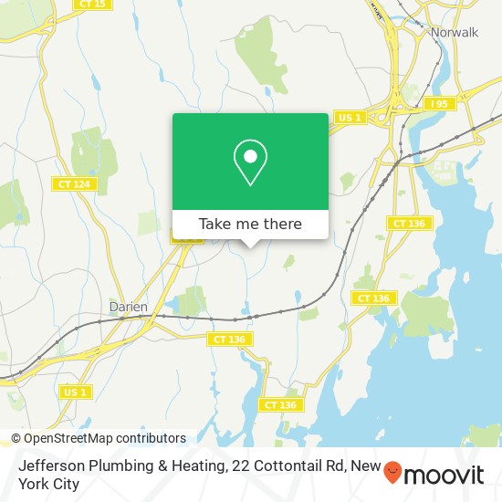 Mapa de Jefferson Plumbing & Heating, 22 Cottontail Rd